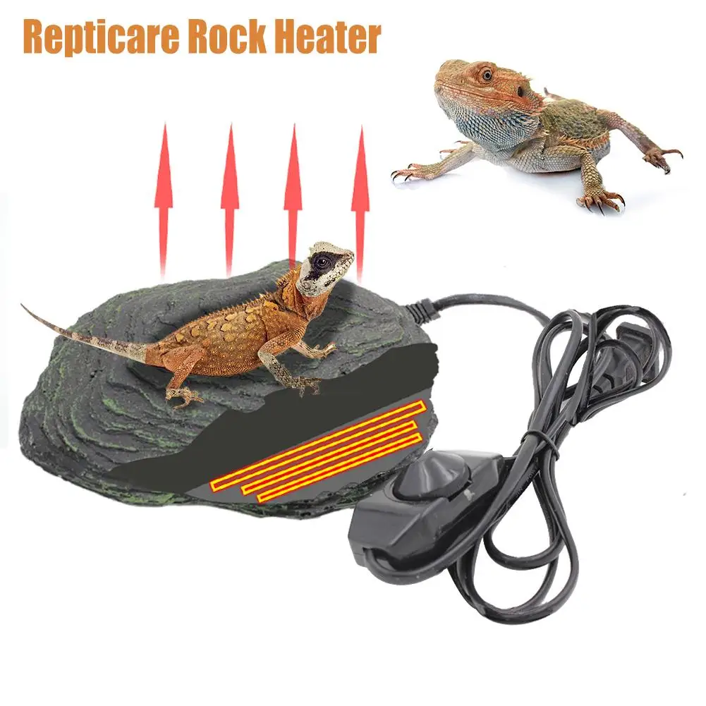 Best Reptile Heat Rock Terrarium Heater Heating Lizard Snakes Pet Mini Size New 