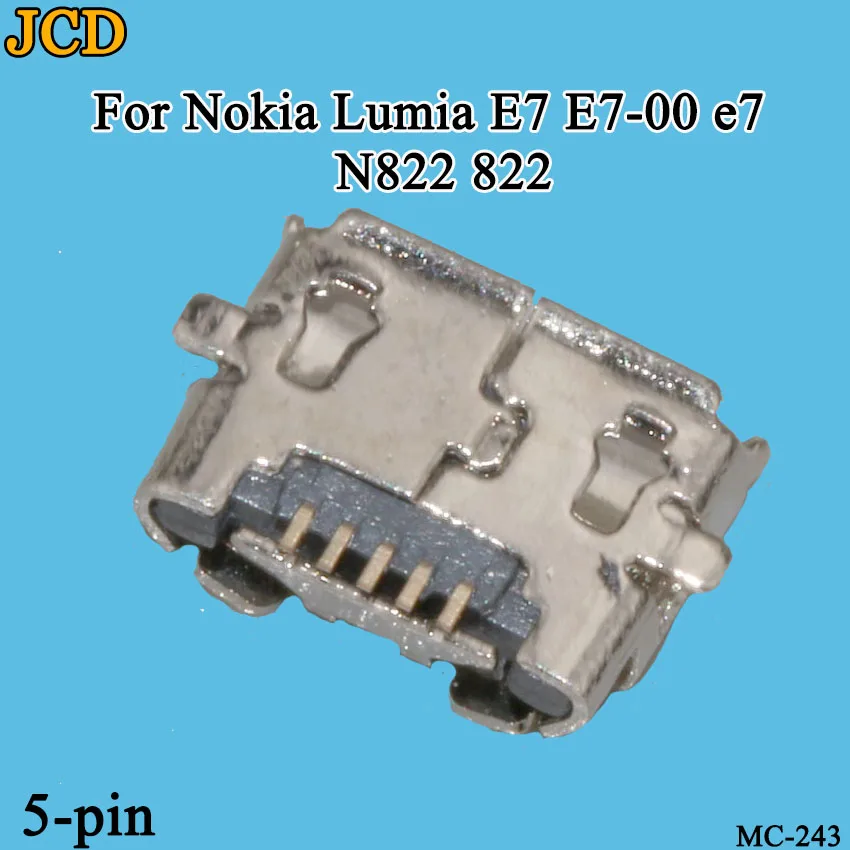JCD 50 шт./лот Micro гнездо для зарядки USB разъем док-станция для Nokia Lumia E7 E7-00 e7 N822 822 разъем для зарядки