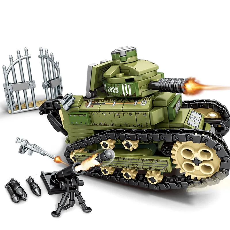 368 шт. FT-17 Танк Swat ww2 маленькие частицы строительный блок игрушка набор для строительных блоков брендов