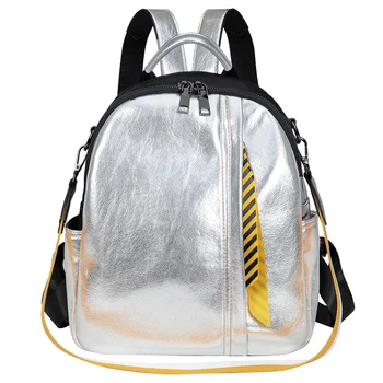 

Hip-Hop Fashion Silver Reflective Women's Personality Trend Backpack Shoulder Bag