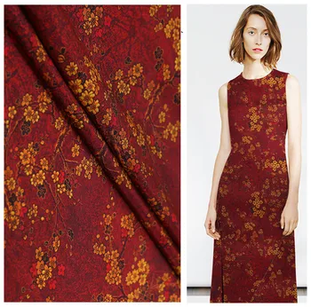 

Digital inkjet silk crepe de chine fabric14 mm printing micro-transparent shirt dress chinese silk fabric wholesale silk cloth