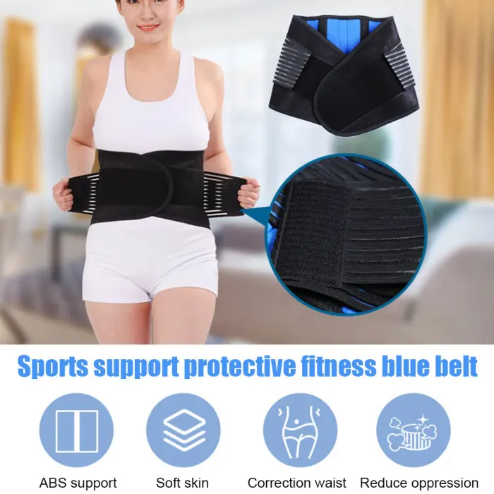 Neoprene Double Pull Lumbar Waist Support Lower Back Belt Brace Pain Relief for Fitness THJ99