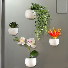 Aimant de réfrigérateur, Simulation de plante, bonsaï, plante succulente, bouton magnétique, plante en pot, autocollant de réfrigérateur, décoration de la maison