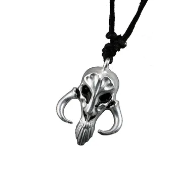 

20pc Mandalorian Pendant Necklace Men Boba Fett Mythosaur Bounty Hunter Baby Yoda Jewelry Gothic Skull Necklace Wholesale