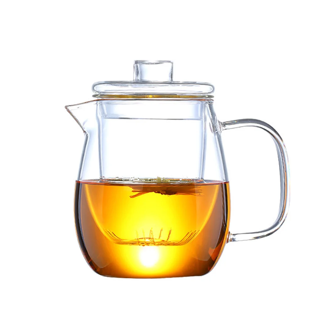 1 Pcs 600ml Clear Glass Teapot Kettle Tea Pot With Removable Infuser Heat Resistant Handle Flower Coffee Teaware Gift | Дом и сад