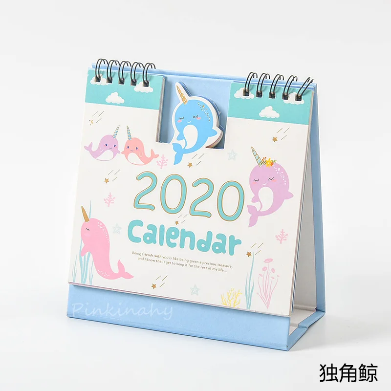 Милые Мультяшные животные серии календарей мини настольный календарь офисный Рабочий График обучения временные канцелярские принадлежности - Цвет: 4