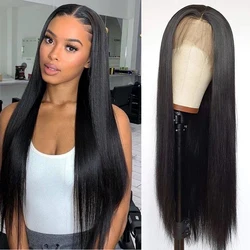 Straight Lace Front Wig Brazilian Hair 13x4 Transparent Lace Front Human Hair Wigs For Women Natural 30 Inch Hd Lace Frontal Wig