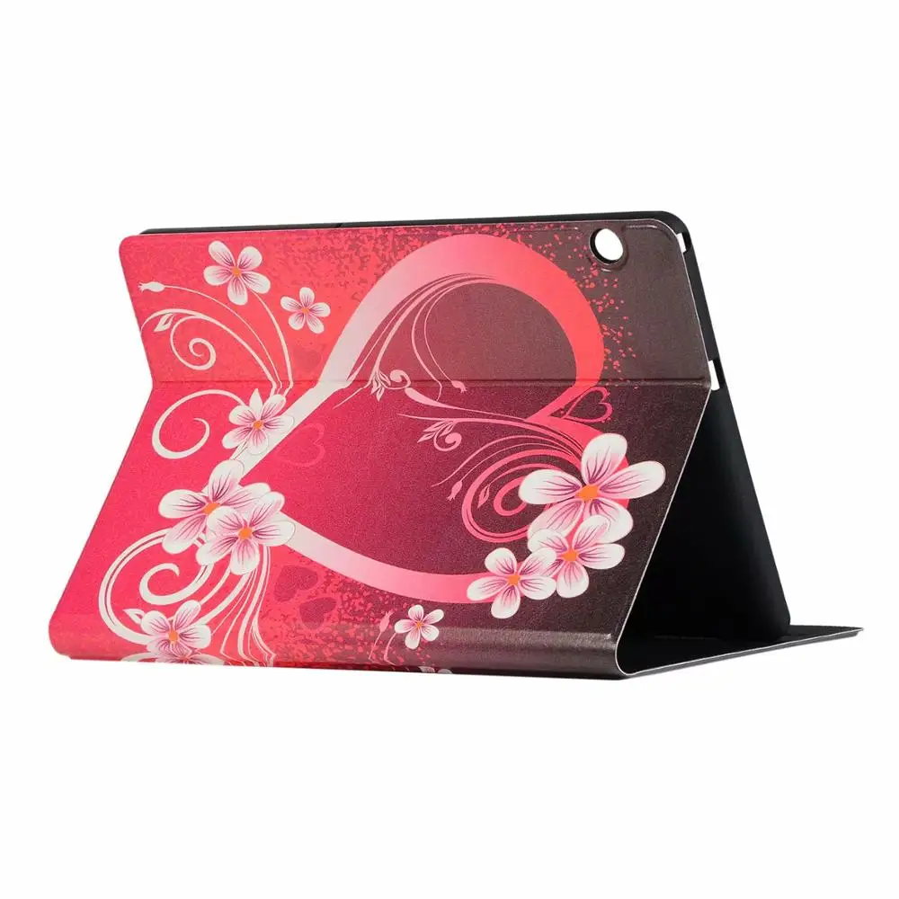 Kids Cartoon Coloured Drawing Tablet Case for Huawei Mediapad T5 10 AGS2-W09/L09/L03/W19 10.1 Inch Flip Stand Cover Funda+pen