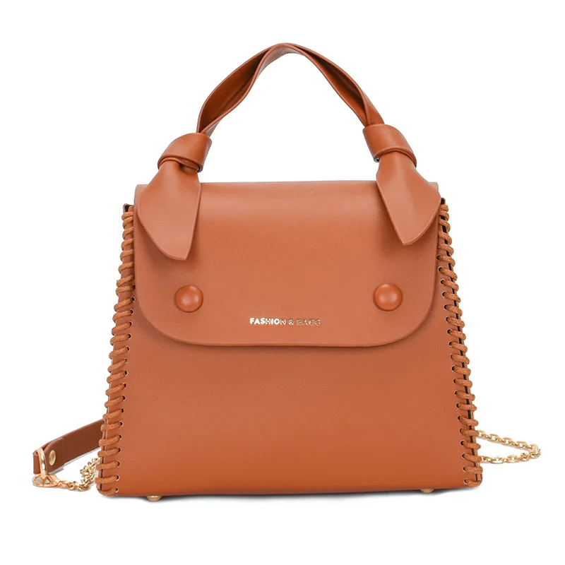 Retro Handmade Hand Stitching Handle Shoulder Women Material Bag Accessories PU Leather Messenger DIY Bag Woven Set