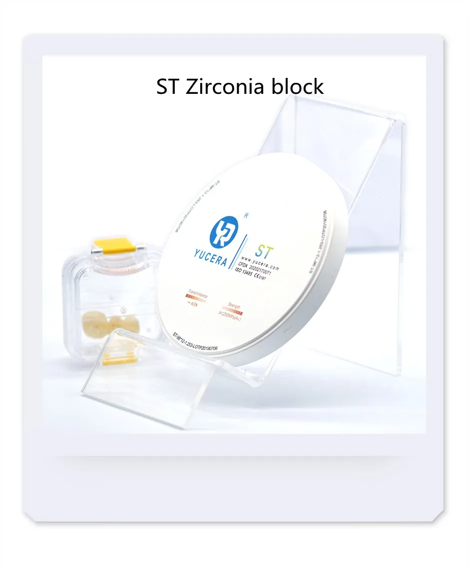 

HighStrength 98 ST Dental Zirconia Blocks Porcelain False Teeth For Dental Lab For CAD/CAM In ST Zirconia Block