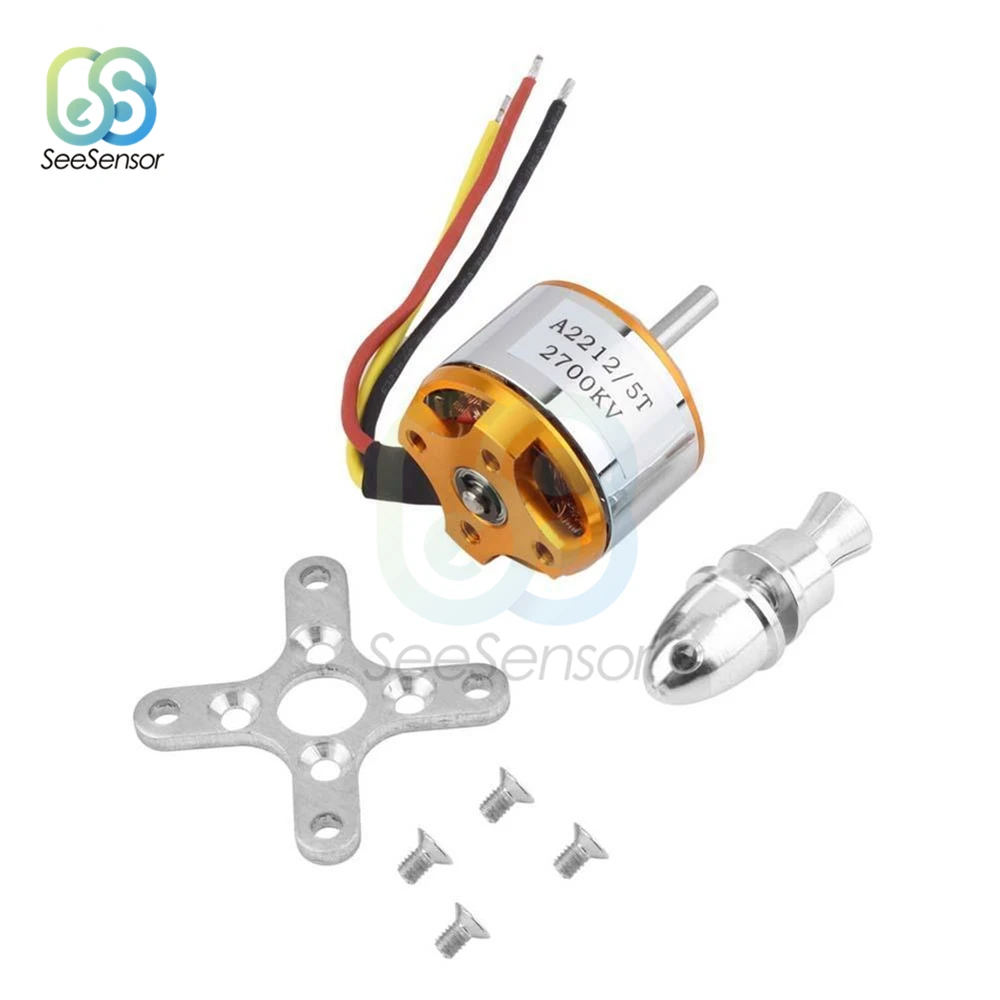 A2212 930KV 1000KV 1400KV 2200KV 2700K бесщеточный двигатель для самолета RC Самолет мульти-вертолет бесщеточный двигатель Outrunner