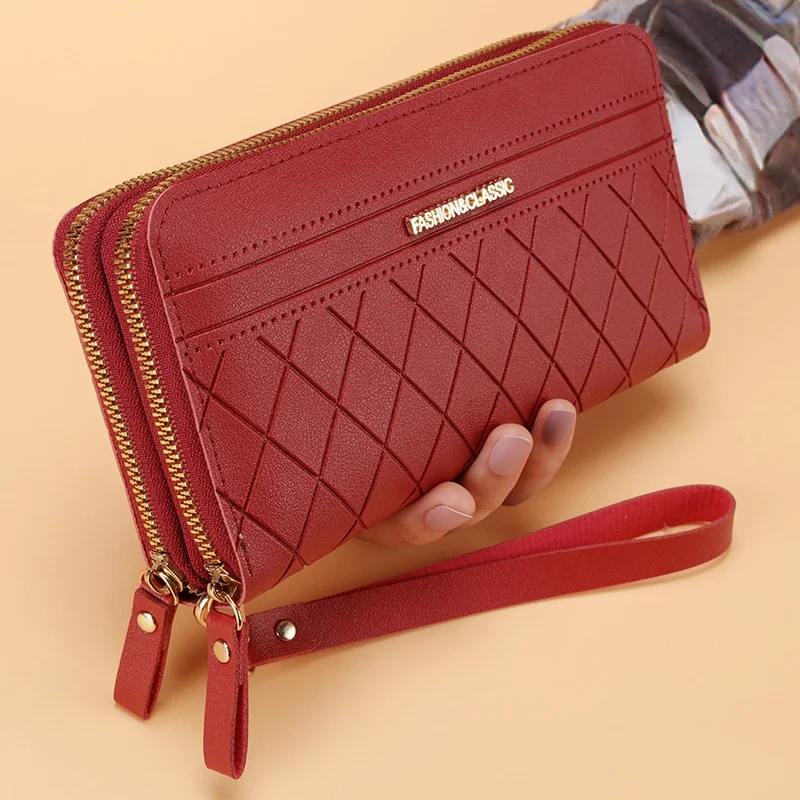 Portafoglio Donna In PU Con Cerniera - Verde, 19x9.5x3 Cm, 10 Scomparti, Portamonete Incorporato - Foto 4