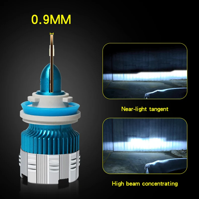 XFZMZBZ H1 светодиодный налобный фонарь H7 H11 H4 9005 9006 50 Вт 6000K 6000LM DC12V IP67 автомобильного