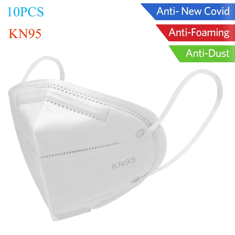 

10pcs KN95 Protective Mask Face Mask Nose Cover Personal Protection Equipment Against Droplet KN95 Mouth Cover Dropship