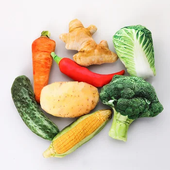 

dog plush toy vegetable and food shape plush squeaker dog toy emulational printing dog toys for small dogs