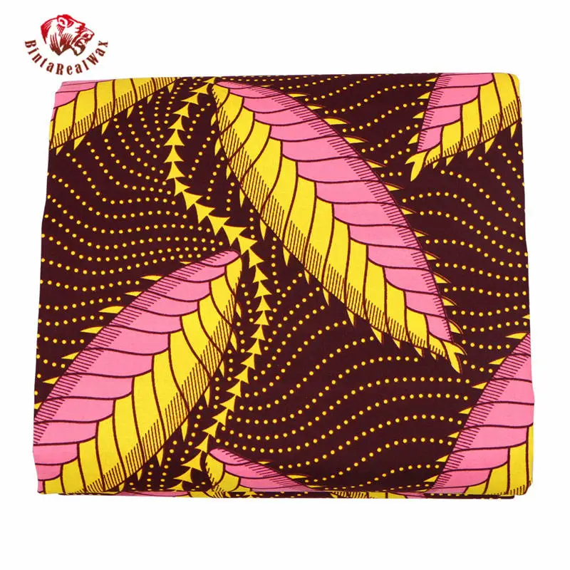 Анкара африканская полиэфирная восковая ткань Binta настоящий воск высокого качества 6 ярдов африканская ткань для вечерние платья FP6114