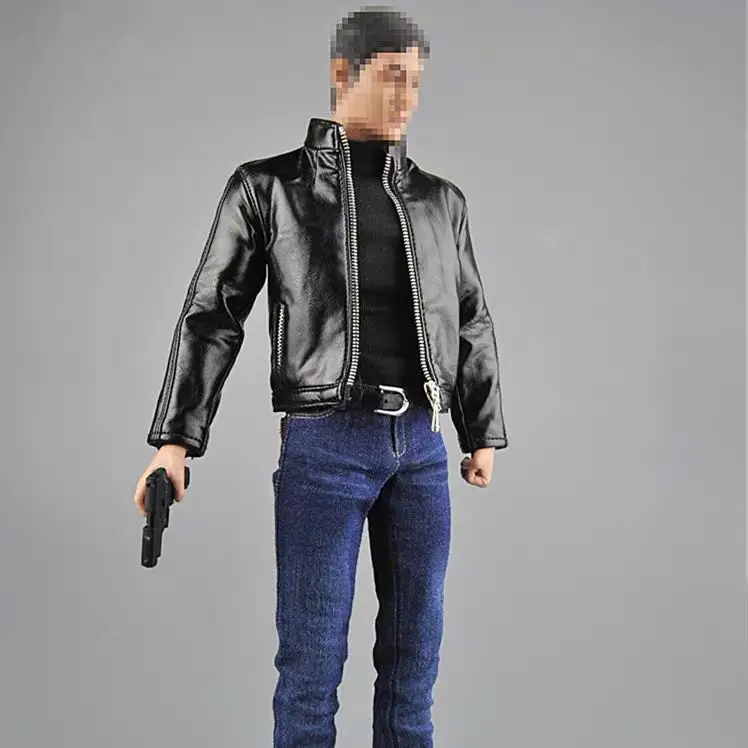 

Mnotht 1/6 Male Clothes Agent Leather Suit CEN-M07 Clothes & Shoes & Gun Model for 12'' Narrow Shoulder Action Figure Body