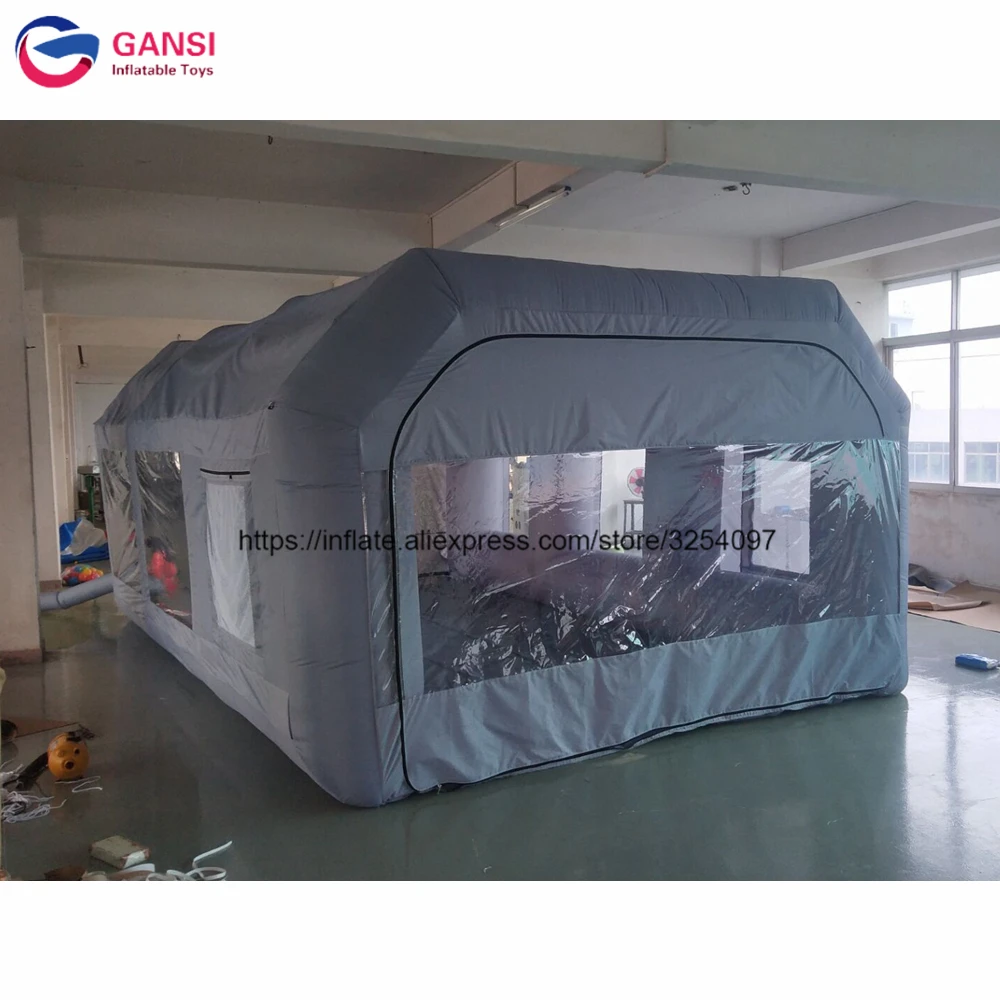  New design 6m inflatable car painting inflatable spray booth cabin mobile work station