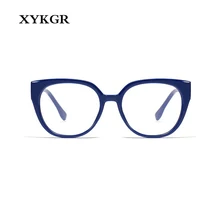 XYKGR, женские новые очки, оправа для женщин, близорукость, оправа, тренд, кошачьи глаза, классическое плоское зеркало, Дамское оптическое компьютерное зеркало для чтения