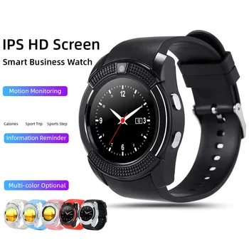 

V8 Smart Watch Men Bluetooth Sport Watches Women Ladies Rel gio Smartwatch with Camera Sim Card Slot