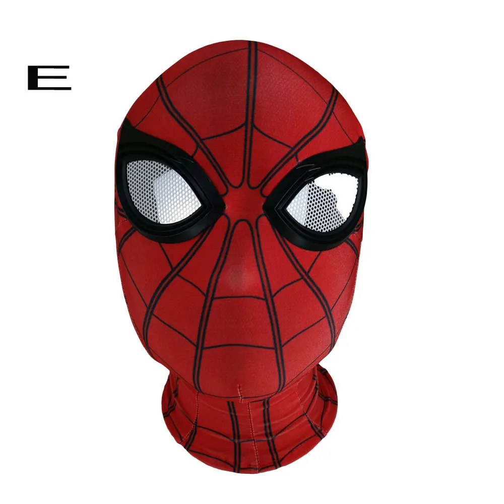 Spiderman Hood Mask Cosplay Prop Far From Home Peter Parker Mask Lenses Superhero Spider-Man Headgear