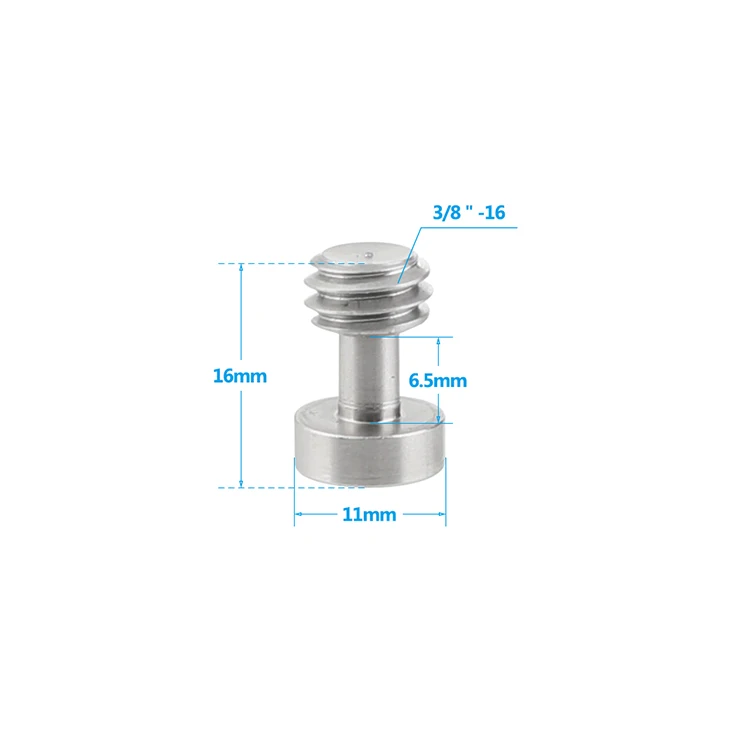 Hexagon Socket Head Cap Screw Bolt 3/8" Male Thread Stainless Steel For Camera T