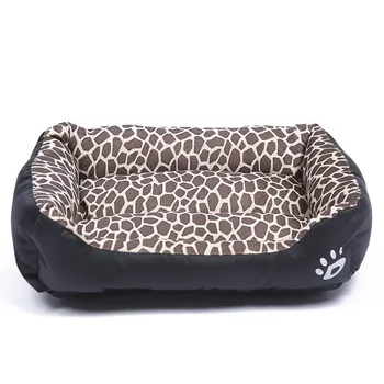 

Cheap Rectangle Pet Bed With Dog Paw Printing Eco-friendly Lounge Beds For Dogs Removable And Washable With Insert