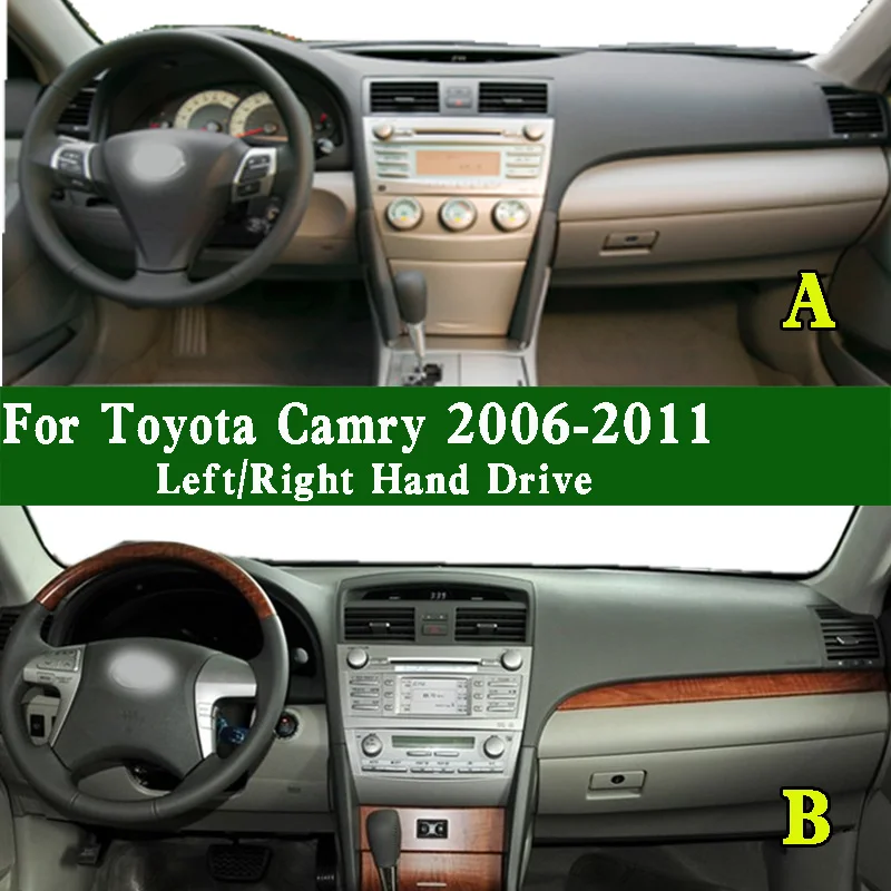 For Toyota Camry XV40 2006-2011 Car Leather Dashmat Dashboard Cover Pad Dash  Mat SunShade Carpet Auto 2007 2008 2009 2010 - AliExpress