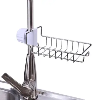

Stainless Steel Hot Sink Hanging Storage Rack Holder Faucet Clip Bathroom Kitchen Dishcloth Clip Shelf Drain Dry Towel Organizer