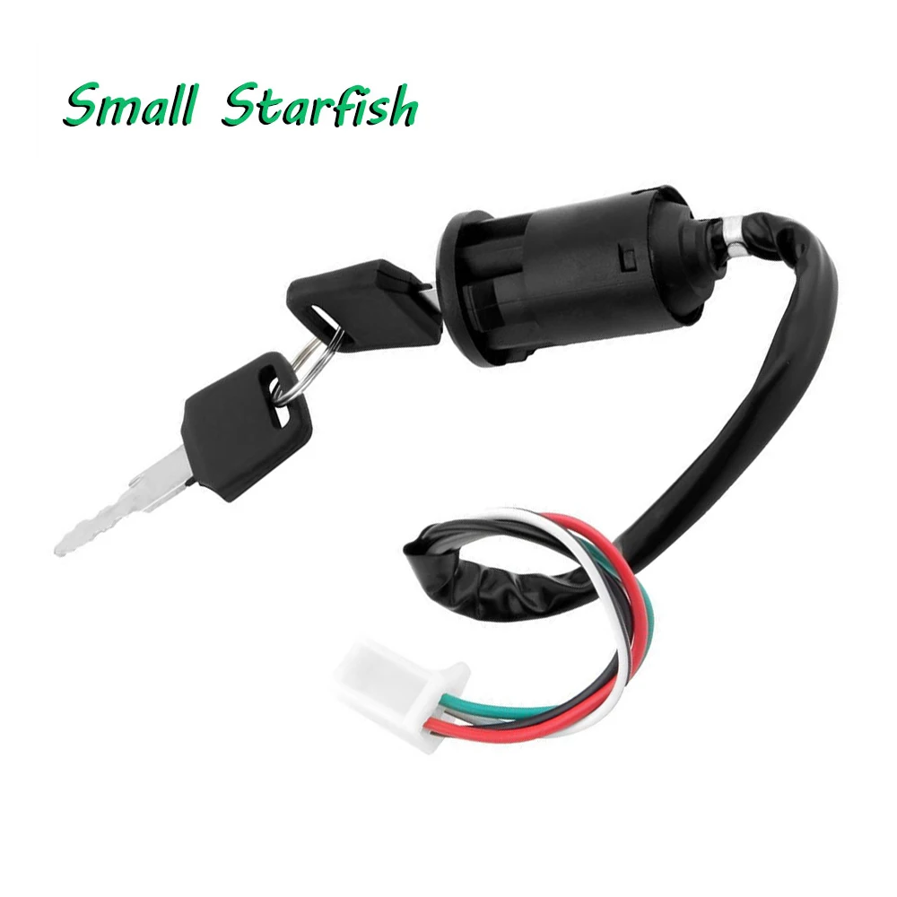 4 Wire Pin Key Ignition Switch for Chinese Go Kart ATV Quad Dirt Bike Scooter Buggy Motorcycle