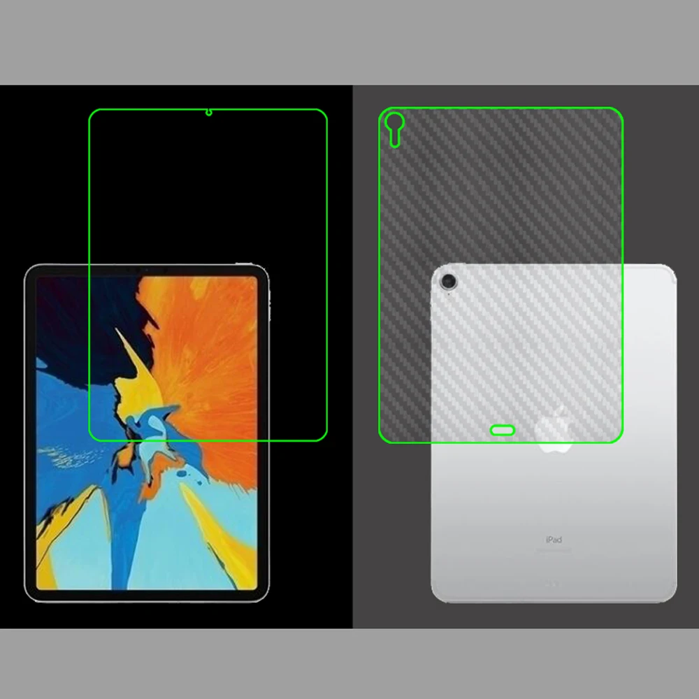 Передняя и задняя пленка из углеродного волокна Защитная для экрана Apple Ipad Air 1 2 3 10