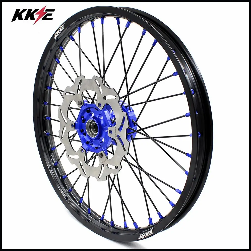 Набор колес KKE 2" 19" MX Dirtbike для YAMAHA YZ125 YZ250 1999- YZ250F 2001- YZ450F 2003- синие ниппельные диски