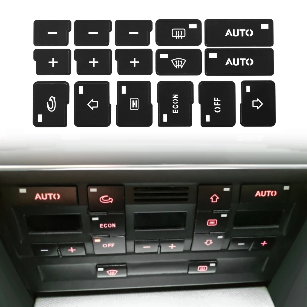 Audi A6 Climate Control Button Restoration Decals Stickers