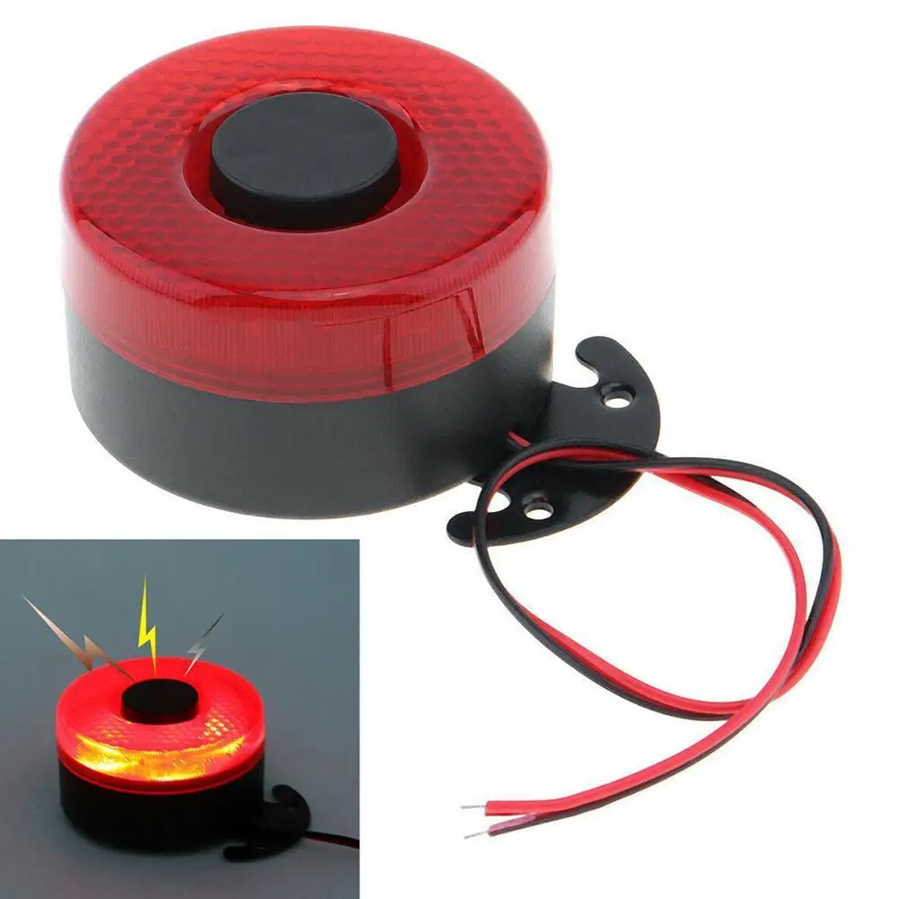 DC 12/24V Car Reversing Horn With Flashing Warning Signal Light Waterproof Back Up Sound Alarm Speaker Buzzer Horn For Cars Moto