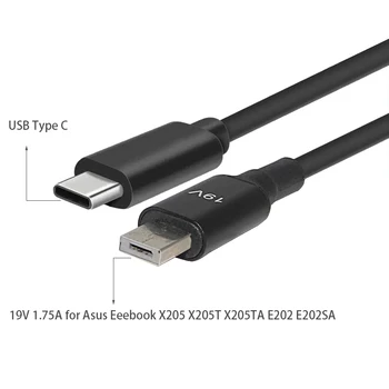 

19V USB Type C Laptop Charging Cable Cord USB C Dc Power Adapter Plug Converter for Asus Eeebook X205 X205T X205TA E202 E202SA