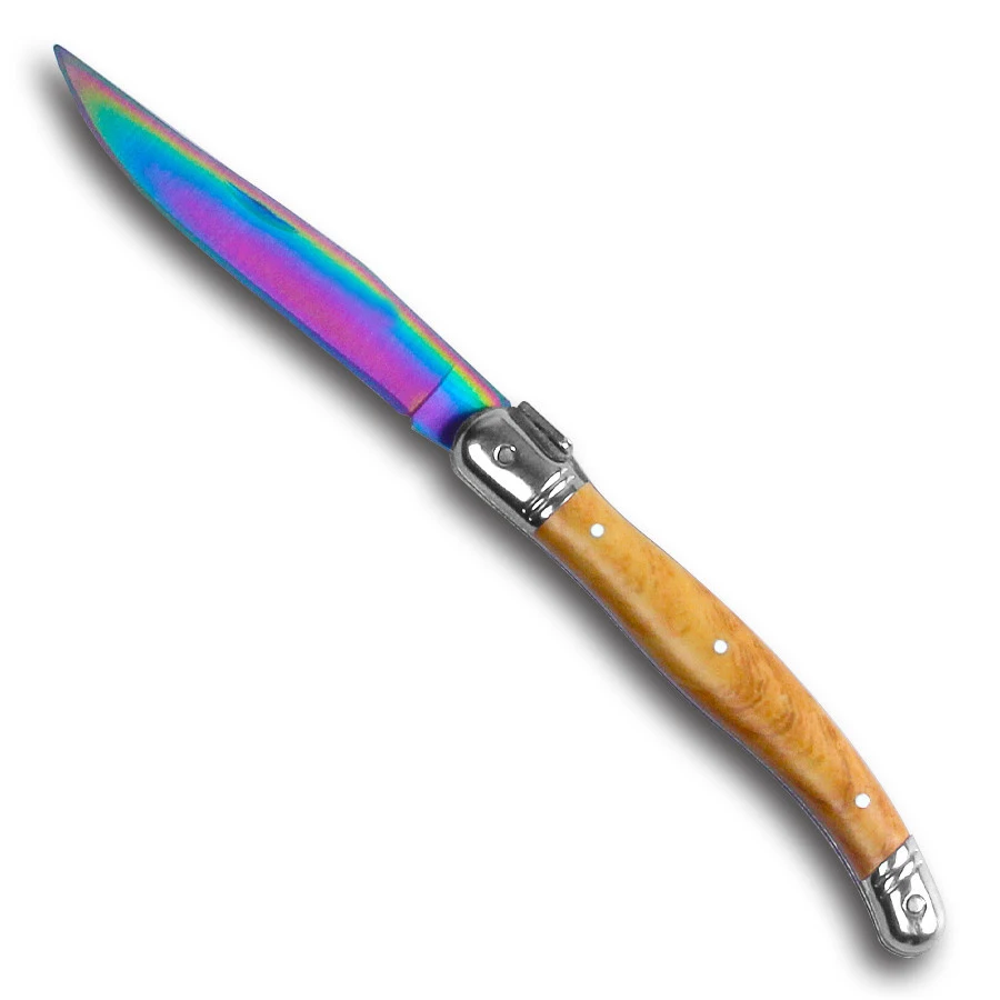 Складной нож из нержавеющей стали, цветной нож с титановым покрытием, бытовой нож для фруктов, многофункциональный нож, кухонные инструменты