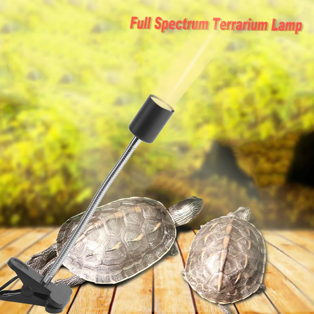 360 градусов вращения теплового излучателя ультрафиолетовый светильник UVB лампа с держателем лампы для домашних животных черепаха рыбы амфибий
