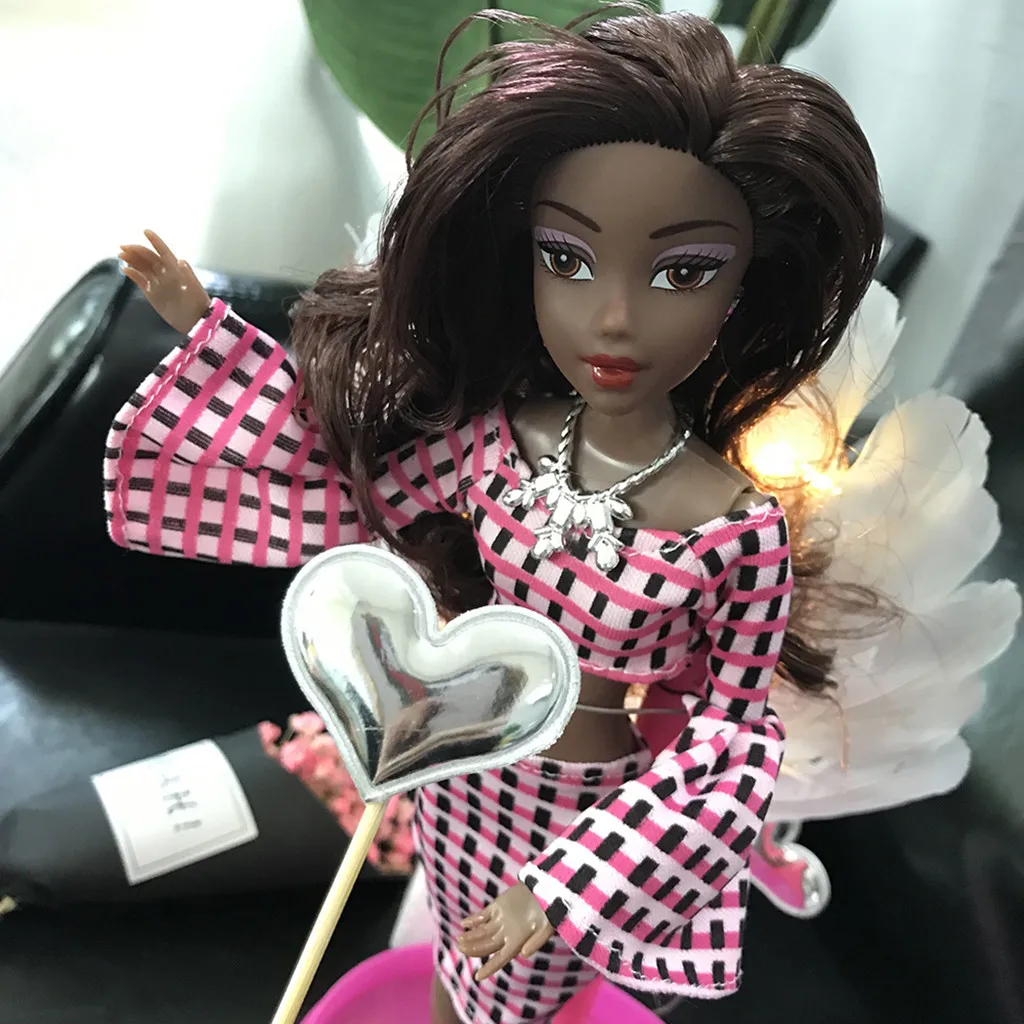 Черные куклы для девочек детское подвижное соединение африканская кукла игрушка Черная игрушка лучший подарок Детские куклы детские забавные игрушки подарки для девочек на день рождения M50