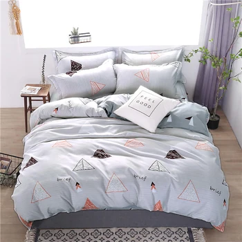 

Thumbedding Geometric Bedding Set Grey Simple Classic King Duvet Cover Stripe Queen Full Twin Single Unique Design Bed Set