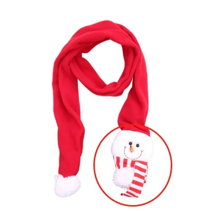 Модный новогодний зимний теплый шарф года, милый детский Рождественский шарф в форме снеговика и лося, рождественский подарок - Цвет: B