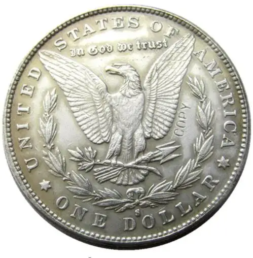 Монеты США 1881-P-CC-O-S Morgan Dollar посеребренные копии монет - Цвет: 1881S