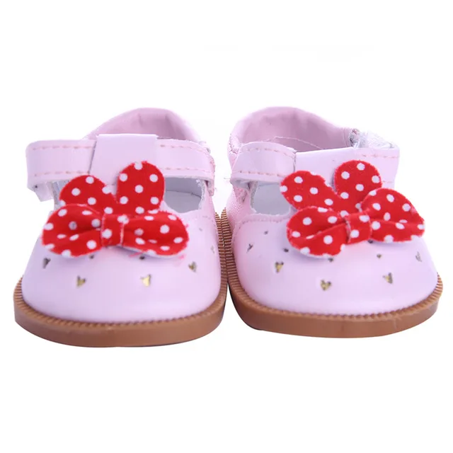 Doll Shoes Clothes Handmade Boots 7Cm Shoes For 18 Inch American&43Cm Baby New Born Doll Accessories For Generation Girl`Toy DIY n1085