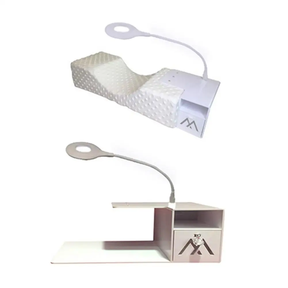 Eyelash Extension Grafting Eyelashes Curve Lash Shelf Memory Foam Pillow Pillowcase With Tweezers Acrylic Makeup Tools 5
