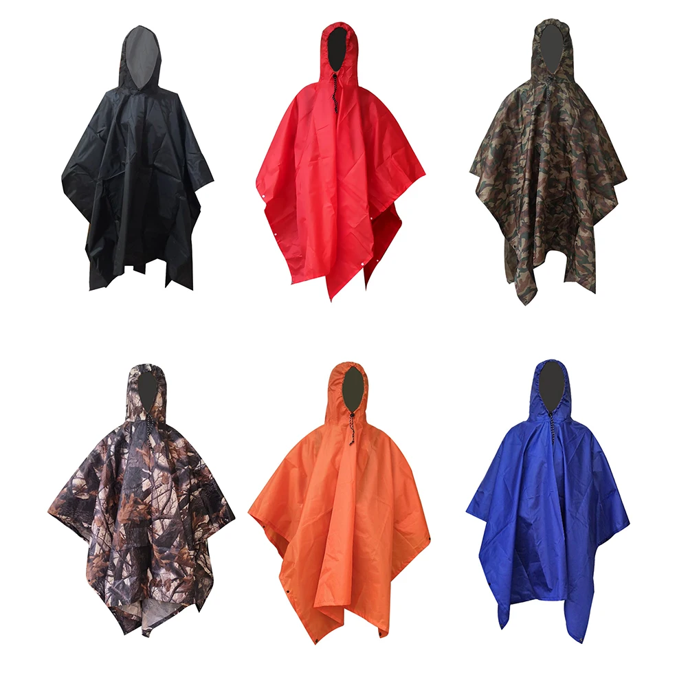 Motorcycle Raincoat 3 in 1 Waterproof Adult Long Rain Coat Jacket Hooded Poncho Outdoor Hiking Travel Fishing Motorcycle Rain Rainwear Suit