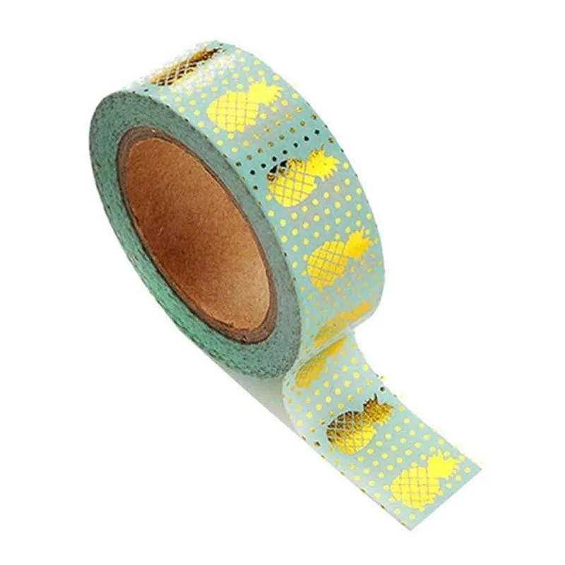 Newest Golden Season Gilding Silver Washi Tape Adhesive Tape DIY Scrapbooking Sticker Label Tool