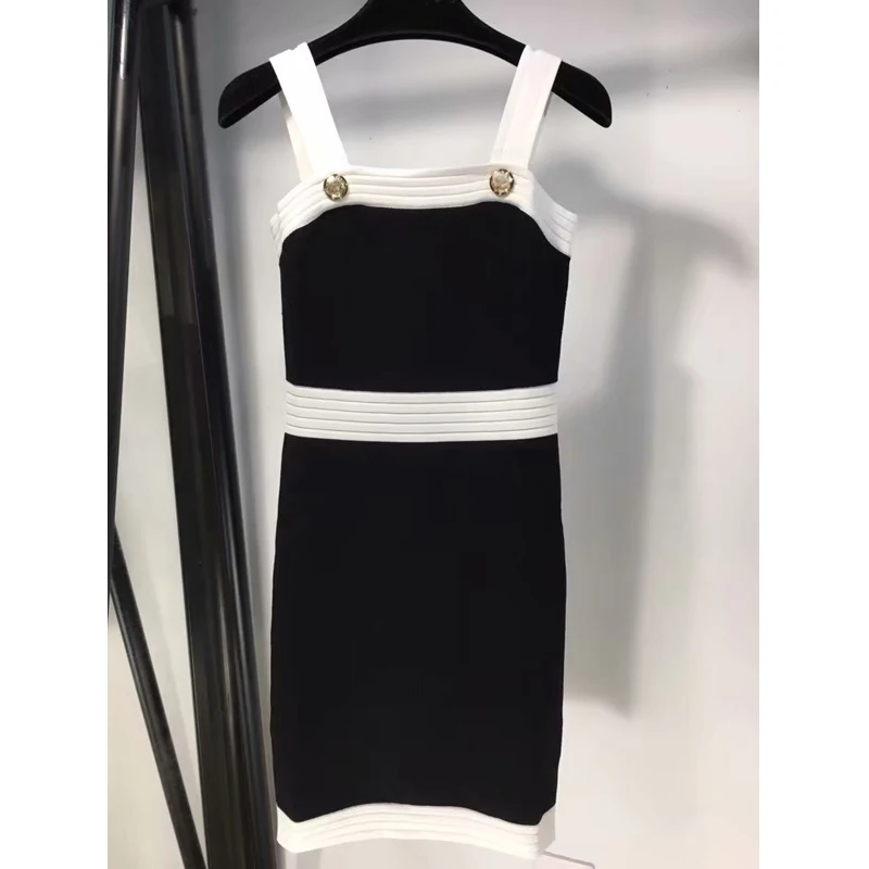 

8.27 2019 Early autumn New patchwork casual zipper camis dress