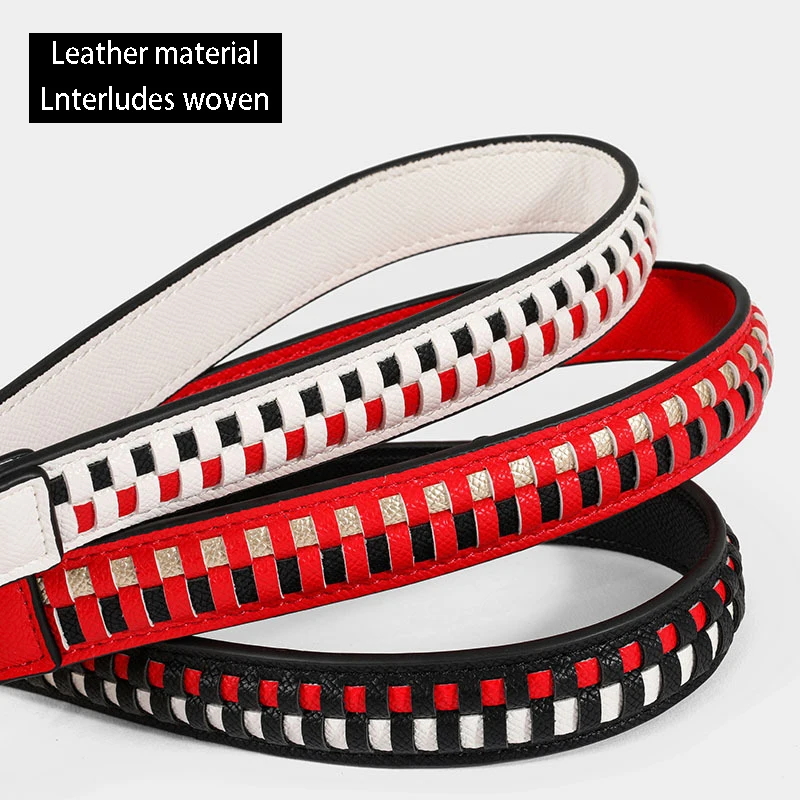 TINBERON Fashion Bag Straps Women Luxury Brand  Leather Shoulder Bag Weave Stripe Strap Crossbody Bag Belt Bag Part Accessories