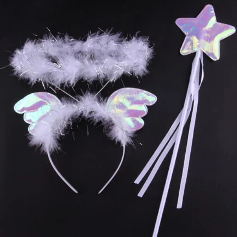 Girls White Heavenly Angel Tutu Dress with Halo & Sequin Angel Wings Back Children Halloween Fancy Dress Up Christmas Costume (9)