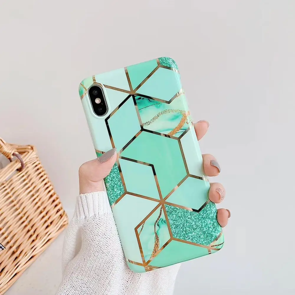 KULMG покрытие геометрический мрамор чехол для телефона для huawei P30 P20 Lite Pro mate 30 Pro Lite глянцевый мягкий IMD роскошный чехол на заднюю панель телефона - Цвет: e