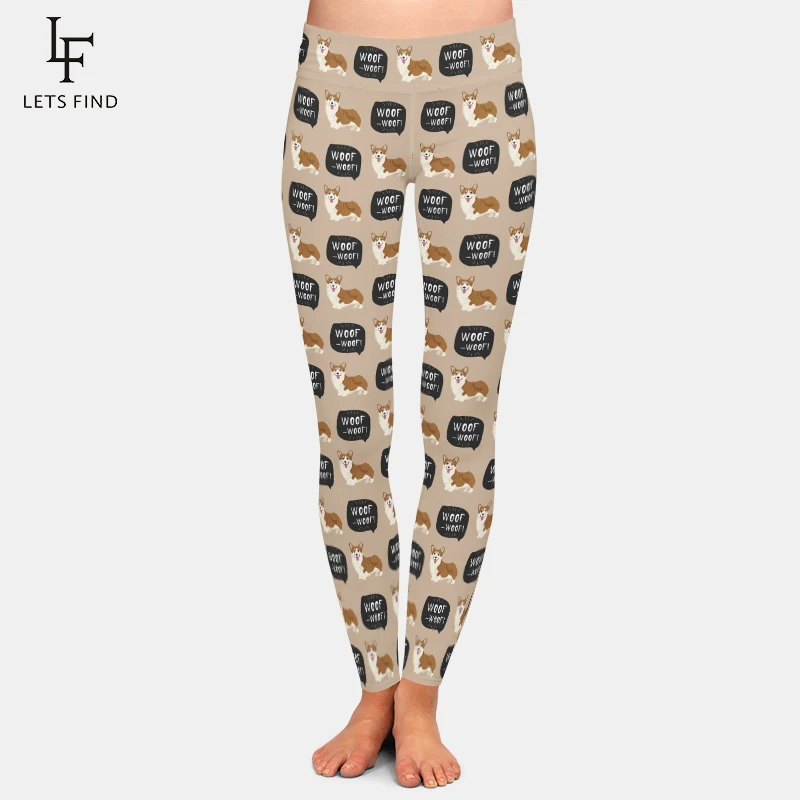 scrunch leggings LETSFIND Hot Sales High Waist Women Leggings Dogs Funny Cartoon Style Digital Printing Plus Size Workout Elastic Leggings lularoe leggings